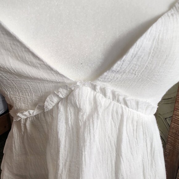 Gauze-like, Tiered Strappy Baby Doll Tank Top | Medium - Picture 3 of 10